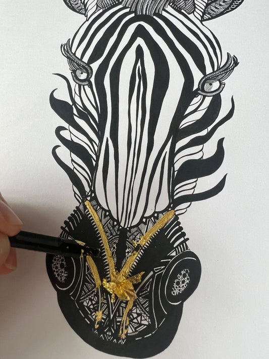 How to care for your print with gold leaf detail